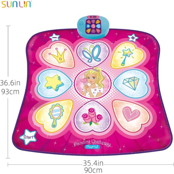 Dance Mat - Rhythm Step Play Mat - Dance Game Toy Pad with LED Lights, Gift for - Picture 5 of 8